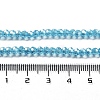 Electroplate Transparent Glass Beads Strands EGLA-A035-T3mm-A08-4