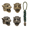4Pcs 2 Colors Brass European Beads KK-NB0004-31-1