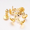Brass Clip-on Earring Settings KK-I007-G-NF-1