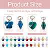 Spritewelry 96Pcs 24 Style Faceted Transparent Glass Charms GLAA-SW0001-04-4