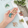 Beebeecraft 5Pcs 5 Colors Electroplate Glass Pendants FIND-BBC0001-33-3