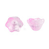 Transparent Two Tone Spray Painted Glass Beads GLAA-Q089-002B-007-5