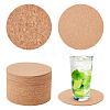 Flat Round Cork Coasters AJEW-WH0367-08-1