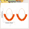 3 Pairs 3 Colors Glass Seed Woven Beads Hoop Earrings EJEW-AN0003-74-2