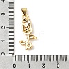 Brass Micro Pave Clear Cubic Zirconia Pendants KK-A296-07B-G-3