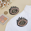 2Pcs Eye Cloth Lapel Brooches for Backpack Clothes JEWB-FG0001-57-4