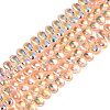 Electroplate Transparent Glass Beads Strands EGLA-N057-01A-05-1