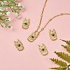 5Pcs Brass Micro Pave Cubic Zirconia Pendants ZIRC-SZ0004-47-4