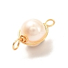 Natural Cultured Freshwater Pearl Beads Links Connectors X1-PALLOY-JF00944-1