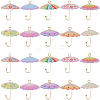 20Pcs 10 Colors Acrylic Pendants MACR-SC0001-97-1
