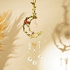 Natural Rose Quartz Hanging Suncatcher Pendant Decoration DJEW-PW0008-18B-1