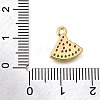 Brass Micro Pave Clear Cubic Zirconia Pendants KK-U065-05E-G-3