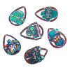 6Pcs 6 Styles Printed Acrylic Pendants OACR-TA0005-06-3