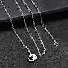 Anti-Tarnish Rhodium Plated Sterling Silver Necklaces X-STER-M034-32B-2