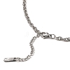 304 Stainless Steel Mesh Chain Necklace BJEW-B072-02P-3