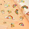 14Pcs 7 Styles Zinc Alloy Enamel Pendants ENAM-CJ0002-70-6