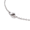 201 Stainless Steel Cloud with Glass Tassel Pendant Necklace for Women  NJEW-JN04274-6
