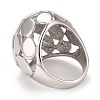 Non-Tarnish 304 Stainless Steel Hollow Chunky Ring for Women RJEW-B040-18B-P-3