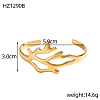 304 Stainless Steel Cuff Bangles STAS-OY009-17G-2
