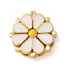 Brass Enamel Pendants CU-CBA2C2D-01G-1