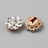 Alloy Rhinestone Cufflinks DIY-WH0888-809RG-2