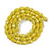 Opaque Solid Color Electroplate Glass Beads Strands EGLA-N013-P4mm-B06-2