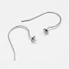 Anti-Tarnish Rhodium Plated 925 Sterling Silver Earring Hooks STER-N0001-024-2