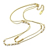 304 Stainless Steel Boston Link Chains Double Layer Necklaces LS-BJEW-K257-04G-1