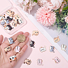 28Pcs 7 Colors Printed Alloy Pendants FIND-BM0001-01-3