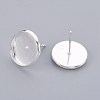304 Stainless Steel Stud Earring Findings X-STAS-F188-01P-D-1