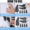 4 Sheets 2 Colors Plastic Feather Waterproof Car Stickers DIY-GF0008-98-5