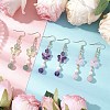 Natural Beads Dangle Earrings EJEW-JE06317-1