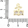 Brass Micro Pave Cubic Zirconia Charms KK-A240-20G-3