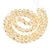 Electroplate Transparent Glass Beads Strands EGLA-N002-31-C04-2