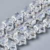 Electroplate Glass Beads Strands X-EGLA-N008-008-A01-1