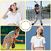 1Pc Polymer Clay Rhinestone Round Beaded Stretch Necklaces NJEW-SP0001-14L-6