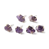 Raw Rough Natural Gemstone Stud Earrings EJEW-R148-01LG-2