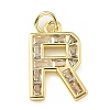 Brass Micro Pave Cubic Zirconia Pendants KK-V014-01G-18-1