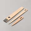 Wood Tapestry Weaving Needle & Weaving Comb Tool Sets for Knitting Loom Accessories TOOL-WH20001-02-2