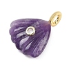 Natural Amethyst Carved Pendants G-G330-02G-01-2