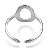 304 Stainless Steel Hollow Oval Cuff Rings RJEW-N038-120P-4