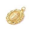 Brass Pendants with Jump Ring KK-V016-09G-2