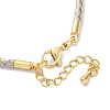 Polyester Cord Braided Bracelet Makings MAK-Z003-01G-15-3