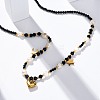 304 Stainless Steel Heart Pendant Necklaces NJEW-U026-17G-3