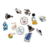 Yilisi 16Pcs 16 Style Chemistry Science Alloy Enamel Brooches Set JEWB-YS0001-01-2