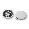 304 Stainless Steel Black Enamel Charms STAS-M102-17P-05-2