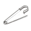 304 Stainless Steel Safety Pins Brooch Findings STAS-C181-01A-P-2