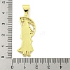 Rack Plating Brass Micro Pave Clear Cubic Zirconia Pendants KK-B091-30G-02-3