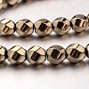 Electroplate Non-magnetic Synthetic Hematite Beads Strands G-F300-13-06-1