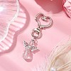 Angel Glass Pendant Decorations HJEW-JM02569-01-2